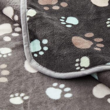 ALLISANDRO® Тепла та м'яка ковдра для домашніх тварин: ковдра для собак та котів з флісу, 200x150 см (Сірий)