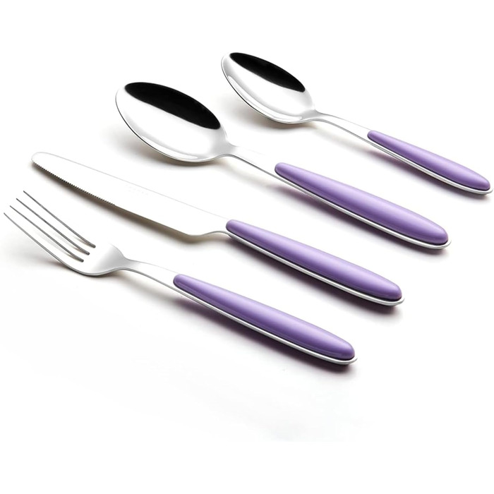 Набір столових приборів Exzact Rostfrei Stahl (нержавіюча сталь) EX07 (Фіолетовий, 16 шт.)