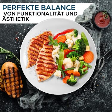 MIAMIO Набір посуду з 24 предметів з кераміки (6 персон) - посуд для обіду, сумісний з мийною машиною та мікрохвильовою піччю, Palmanova Kollection