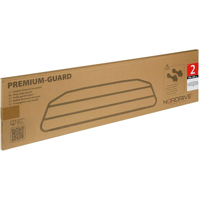 Відбійник для собак та тварин NORDRIVE N70052 Premium-Guard, сталь, 990x240 мм