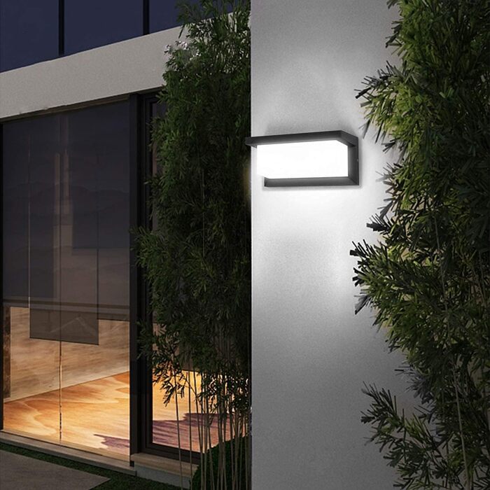 LED вуличне освітлення Lightsjoy - вулична лампа настінна 18W, IP66, алюміній, нейтрально-білий світ (2 шт)
