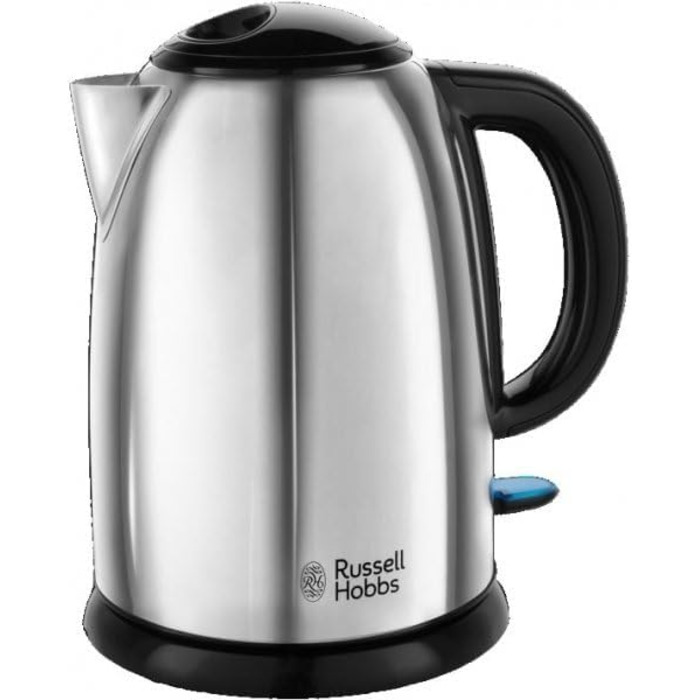 Електричний чайник Russell Hobbs Colours Plus Mocha з нержавіючої сталі (1,7 л, 2400 Вт) з функцією швидкого кип'ятіння, індикатором рівня води та фільтром від накипу