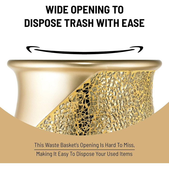 Набір аксесуарів для ванної кімнати Zahari Home Sinatra: мильниця, дозатор мила, тримач для зубних щіток, стаканчик, сміттєве відро та органайзер для серветок. Сучасний дизайн, блискуче мозаїчне скло, чорний колір.