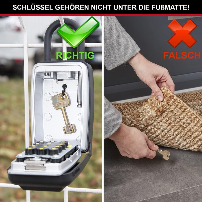 Master Lock Key Safe with Push Button - Outdoor Key Lock Box (Hinged)