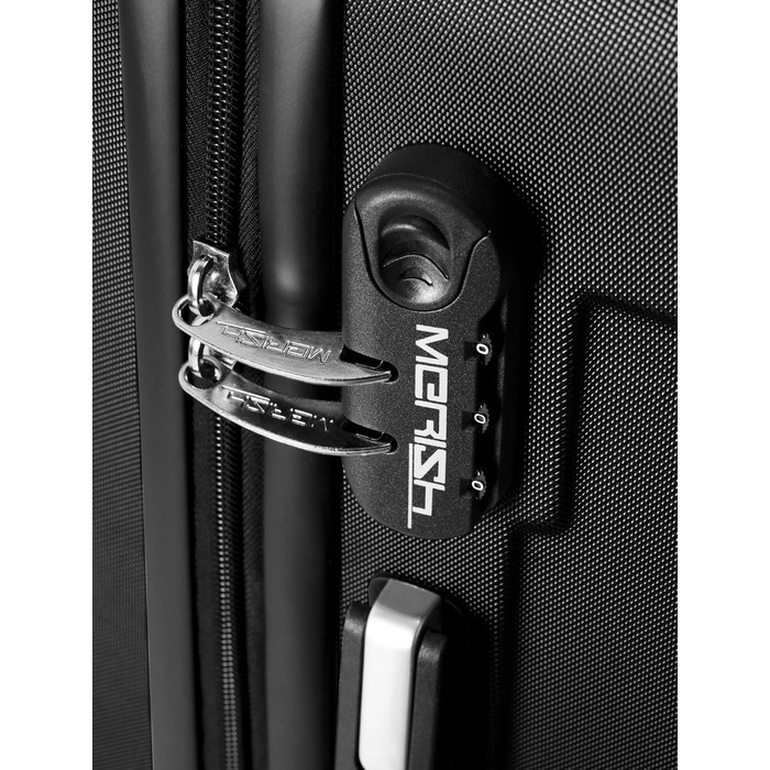 Набір валіз Merish 3шт. з жорстким корпусом, коліщата-двоєколіща, 9 кольорів (включно з чорним)