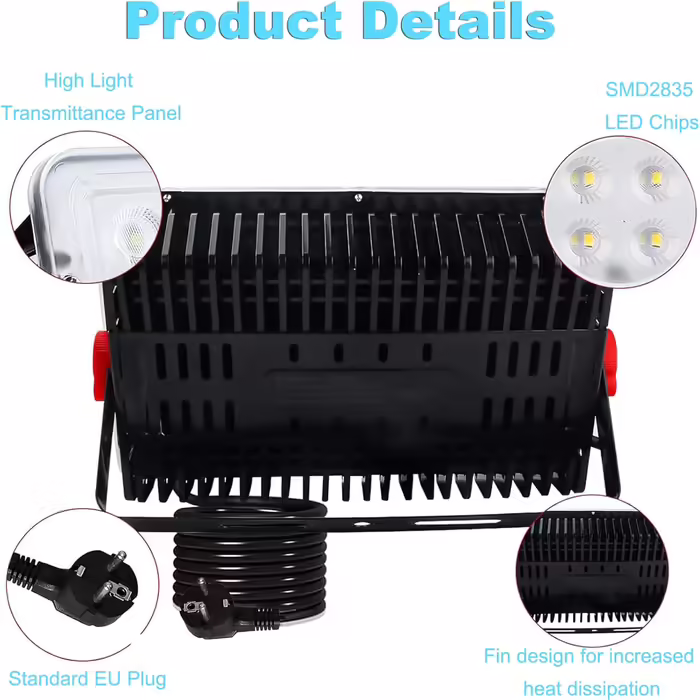 LED Floodlights Outdoor 400W, 2 Pack 40000LM LED Outdoor Floodlights 6500K Cool White LED Spotlight IP66 Waterproof Construction Floodlight LED Floodlight for Garden, Garage, Sports Field, Yard, Hallway (50W*2)