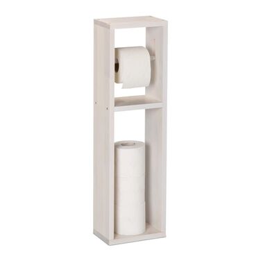 Relaxdays Toilet Paper Holder Vintage-White