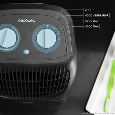 Теплова гармата Cecotec ReadyWarm 2070 Max Force, 2000 Вт, з функцією охолодження та обертанням, 3 режими роботи, чорна