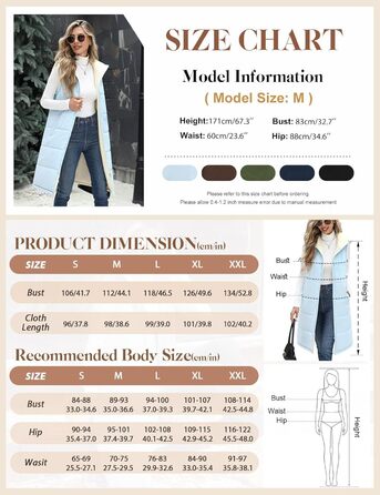 Жіноча степкова жилетка Vancavoo з капюшоном на осінь/зиму. Тепла жилетка з флісовою підкладкою, без рукавів, для відпочинку та перехідного періоду (Блакитна, S)