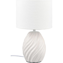 Торшер Reality Leuchten Melva R51771031 з керамічним цоколем та абажуром з тканини - білий матовий, патрон E14