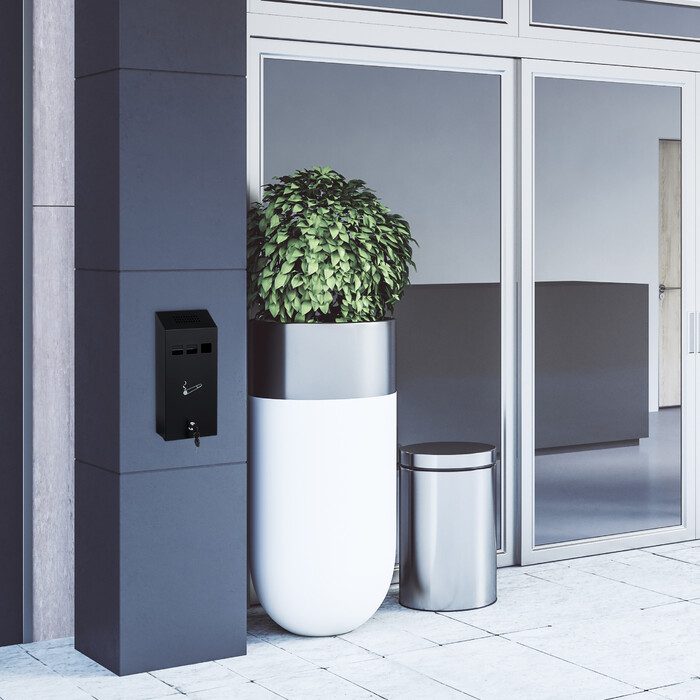 Relaxdays Black Wall-Mounted Cup Holder