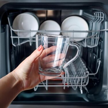 Набір кавових чашок KROSNO 1992 (6 шт, 200 мл) з ручкою - чайні, для кави та чаю, миючі в посудомийній машині