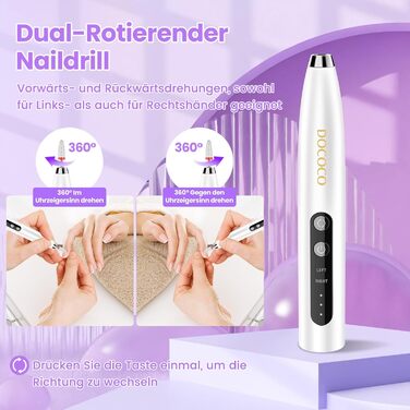 Електричний фрезер для нігтів 15 в 1: професійний набір для манікюру та педикюру, 35000 об/хв, для гелю та акрилу