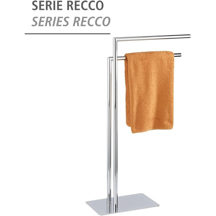 Підставка для рушників WENKO Recco, хром, з нержавіючої сталі, 48 x 80.5 x 20 см