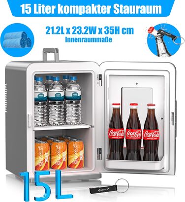 KESSER® Міні холодильник/термобокс 2в1, 15л, AC/DC, для авто, офісу, дому, кемпінгу