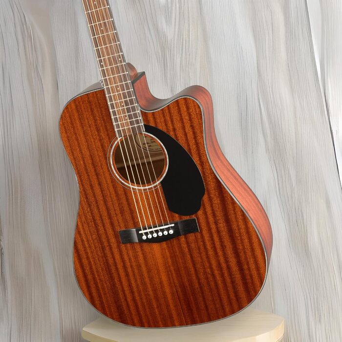 Електроакустична гітара Fender CD-60SCE Dreadnought, Махагоні, 6-струнна, з безкоштовними онлайн-уроками Fender Play, Натуральний колір