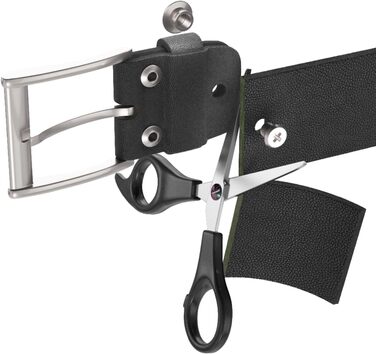 Чоловічий шкіряний ремінь H&H чорного кольору, ширина 38 мм, регульований, для штанів, джинсів, костюма