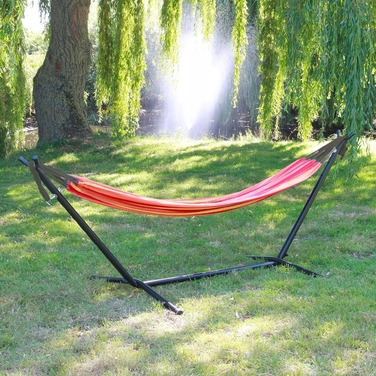 Гамак без стійки Realne Ceny, багатоколірний, навантаження до 150 кг, 265 x 80 см