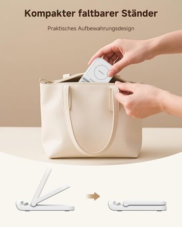 Бездротова зарядка SwanScout для Samsung Galaxy Z Flip 7/7 FE, 6/5/4/3 та Moto Razr 60/50/40 (Ultra), SwanScout 501S (біла)