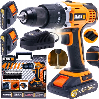 Акумуляторний шурупокрут Black+Decker 18 В BDCHD18K1B2