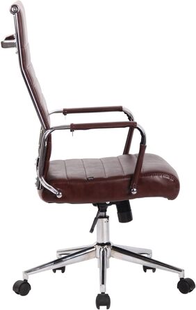 Офісний стіл Буро Columbus з штучної шкіри, регульована висота, колір бордовий