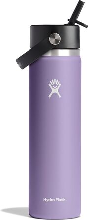 HYDRO FLASK - Water Bottle 1180ml (40oz) - Insulated Stainless Steel Water Bottle - Sports Bottle with Leak-Proof Flex Cap Lid & Strap - Dishwasher-Safe Thermos Bottle - Wide Mouth Opening - (Moonshadow Purple, 24 Oz)