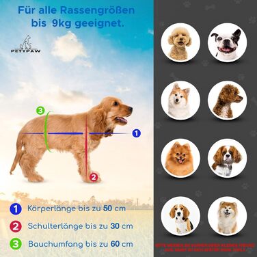 Рюкзак-переноска для собак PETYPAW до 9 кг, дихаючий, водонепроникний, для подорожей і прогулянок