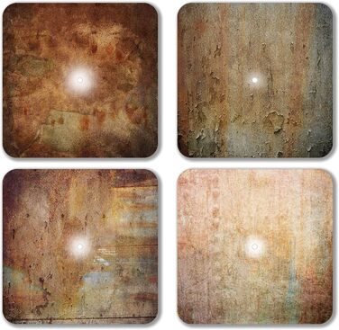 LED Coasters 4-Piece Set - ROST - Four glowing coasters for bottles and glasses - A must-have for parties, weddings, birthdays, or as a gift
