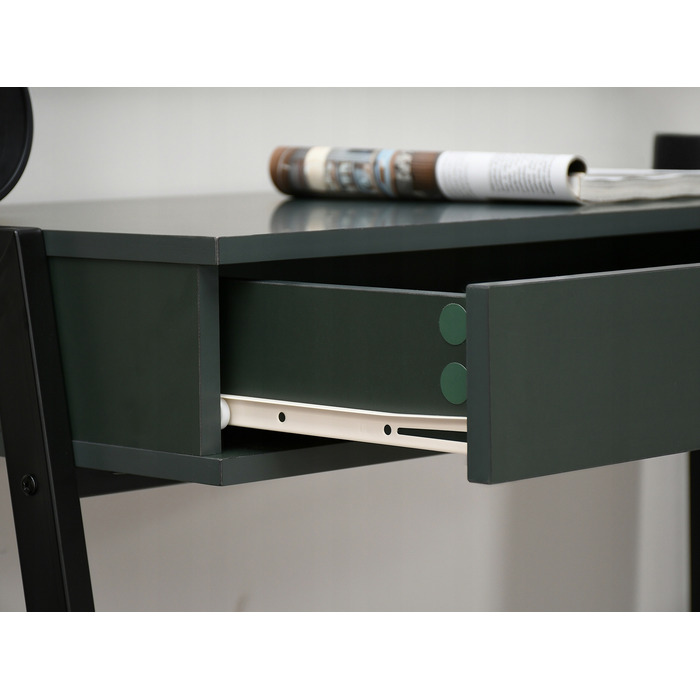 Прямокутний письмовий стіл Mebel-Partner 100 x 45 x 75 см, чорний з зеленим