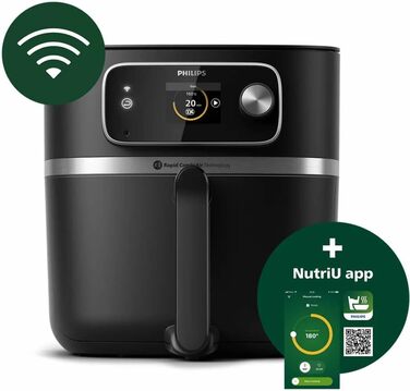 Philips HD9880/90 Airfryer 7000 Series XXL Connected with Food Thermometer, 2 kg Capacity, 8.3 L