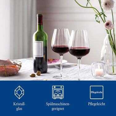 Villeroy & Boch Rose Garden: Келих для шампанського, набір 4 шт., 120 мл, кришталеве скло (прозорий)