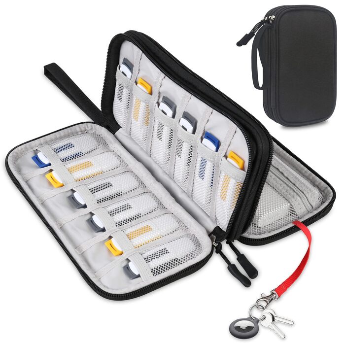 Органайзер для аксесуарів Lacdo: USB-накопичувачі, кабелі, флешки (Чорний)