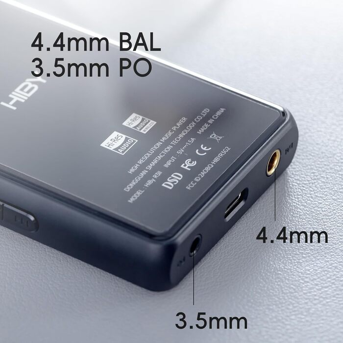 MP3-плеєр HiBy R3 II (2025) з Bluetooth 5.1, MQA, DSD, PCM, Tidal, Qobuz, 4.4mm BAL, 2TB, Чорний