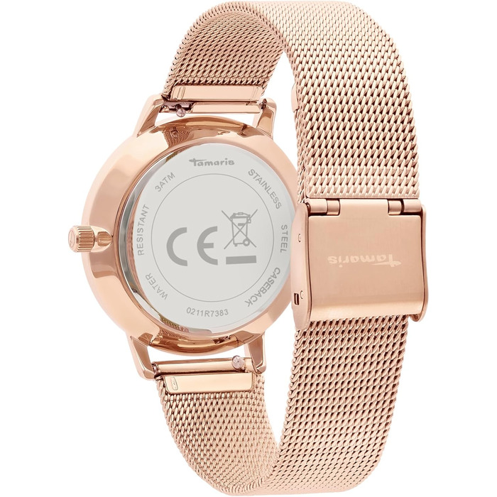 Годинник Tamaris для жінок – елегантний (рожеве золото, мережа)