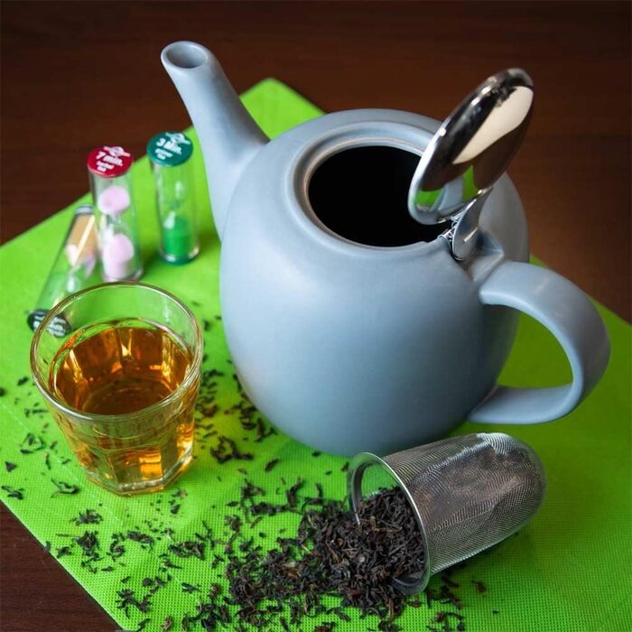 Küchenprofi Teapot LONDON, Ceramic, 8 Cups, Thermos Flask Dishwasher-Safe, Teapot 1.5 Liter, Optimal Heat Retention, Teapot with Infuser, Insulated Teapot (White)