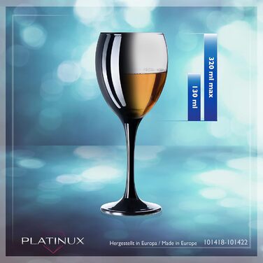 Набір келихів для шампанського PLATINUX Black & White (6 шт, 210 мл)
