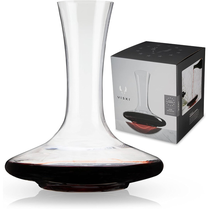 Whisky Reserve European Crystal Decanter Glass Wine Preserver Carafe holds 1 standard 750 ml bottle, 1.75 ml, 1 piece