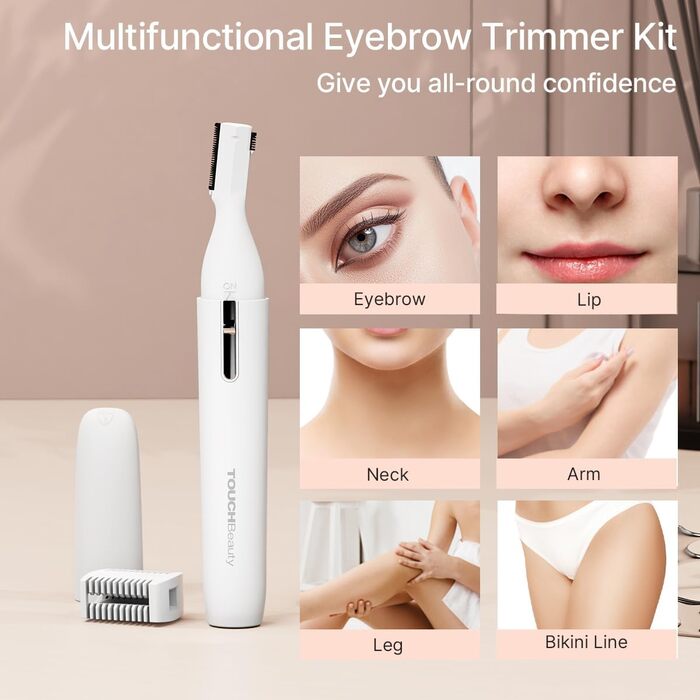 TOUCHBeauty AG-1658W: Професійний триммер для тіла та обличчя (білий) - для носа, брів, вух та обличчя