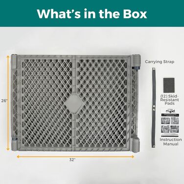 Лейтстілл для собак North States MYPET Petyard Laufstall: 6 панелей, 66 см, для дому та вулиці