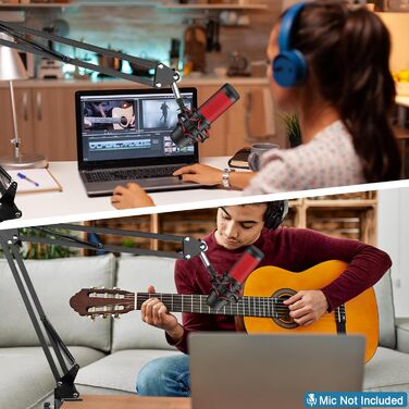 Підставка для мікрофона ChromLives Boom Arm - сумісна з HyperX QuadCast, Rode, Fifine, Blue Yeti, Razer Seiren V3 Mini - для геймінгу, стрімінгу та запису