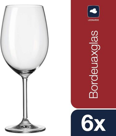 Келихи для вина Leonardo Daily Bordeaux, 6 шт., 640 мл, 063317