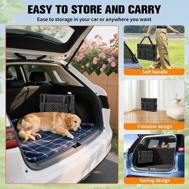 Сходинки для собак на 5 сходинок, розкладні – пандус для собак, витримує до 100 кг, регульована висота 44-72 см, щадна для суглобів, антиковзка, для маленьких, середніх та великих собак