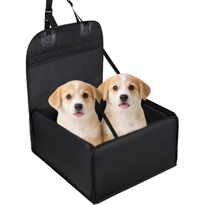 Автомобільний лежак для собак, стабільний бокс для собак на заднє сидіння, водонепроникний, чорний