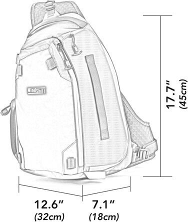 MindShift Photo Cross 13 Carbon Grau - фотосумка, 1.1 літра, сіра