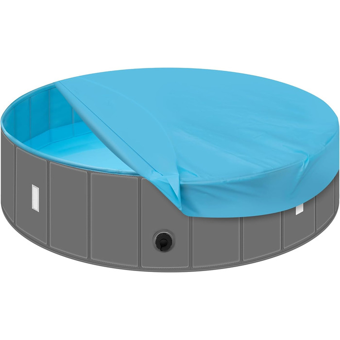 Басейн для собак великих порід EUGAD 120x30 см з кришкою. ПВХ басейн для собак, антиковзне покриття, легко складається