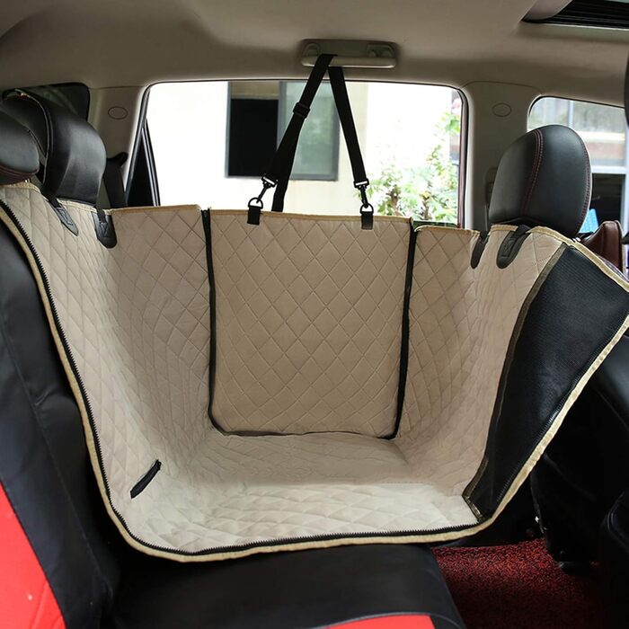 Захист для заднього сидіння авто для собак CSDY: водонепроникний, антиковзкий, з боковими захистами та кріпленням для ременя безпеки