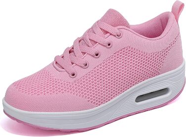 Жіночі кросівки Sisttke для активного відпочинку: легкі, дихаючі, на платформі, сітка, рожеві (38 EU)