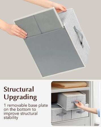 4 Piece Drawer Organizer, Jeans Closet Organizer, Foldable Storage Box with Compartments for Storing Clothes, Jeans, Shirts, Blankets, Underwear