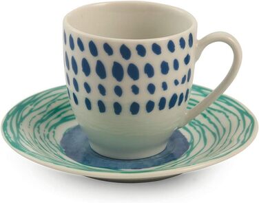 Villa d'Este Home Tivoli, Marea Espresso cups with saucer, set of 6