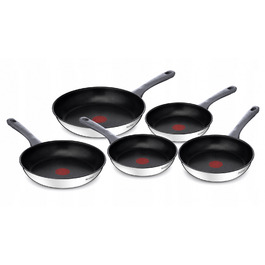 Набір сталевих сковорідок TEFAL Daily Cook (20/24/26/28/30 см), для індукційних плит